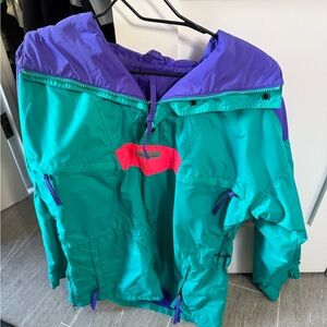 Vintage Columbia Teal and Purple men’s large Raincoat